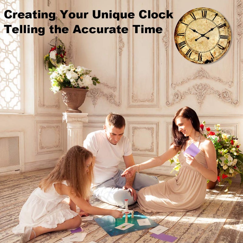 EMOON High Torque Movement Mechanism with Extra-Long 11 1/8 Inch Spade Hands, Quartz Motor Kit for Custom Repair, Total Shaft Length 7/8 Inch (Black) - Image 2